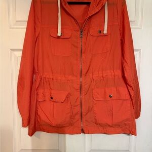Gap Orange Lightweight Hooded Anorak Jacket Rain Jacket